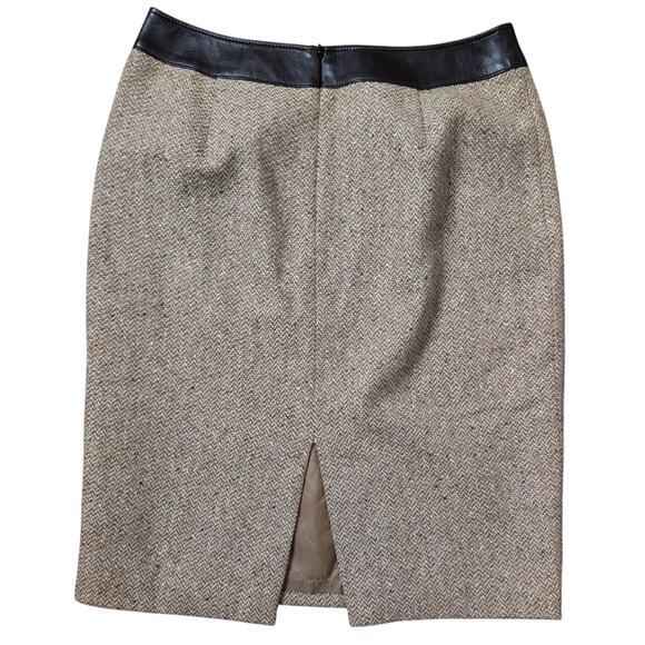 Lafayette 148 New York Wool Silk Herringbone 2 Piece Skirt Suit 6 Made in USA - Picture 6 of 10